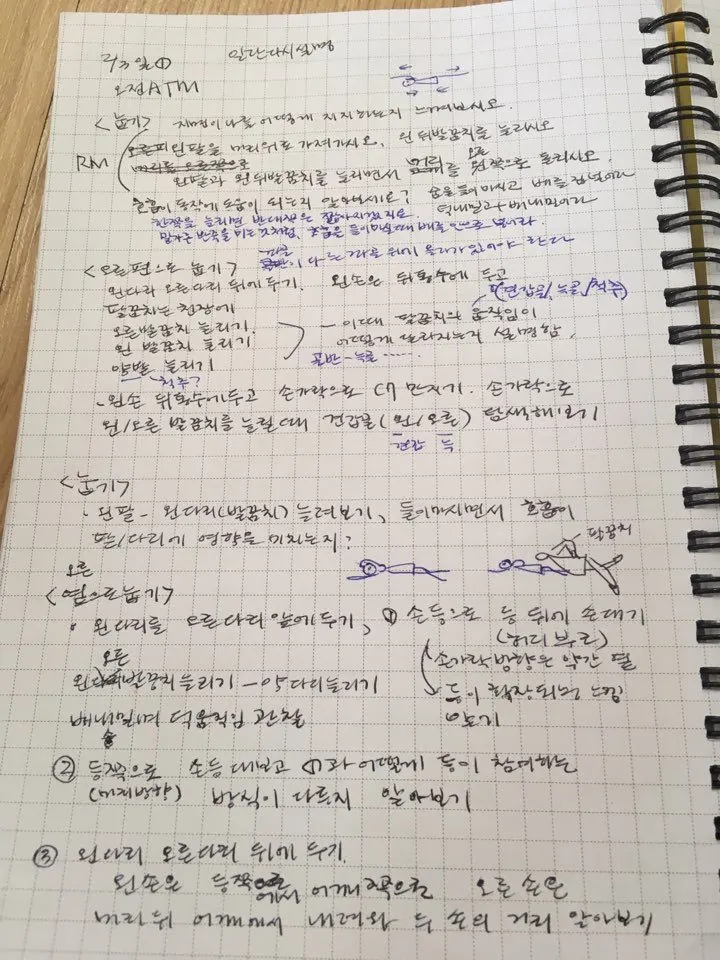 펠든크라이스 메소드 수련중 메모입니다