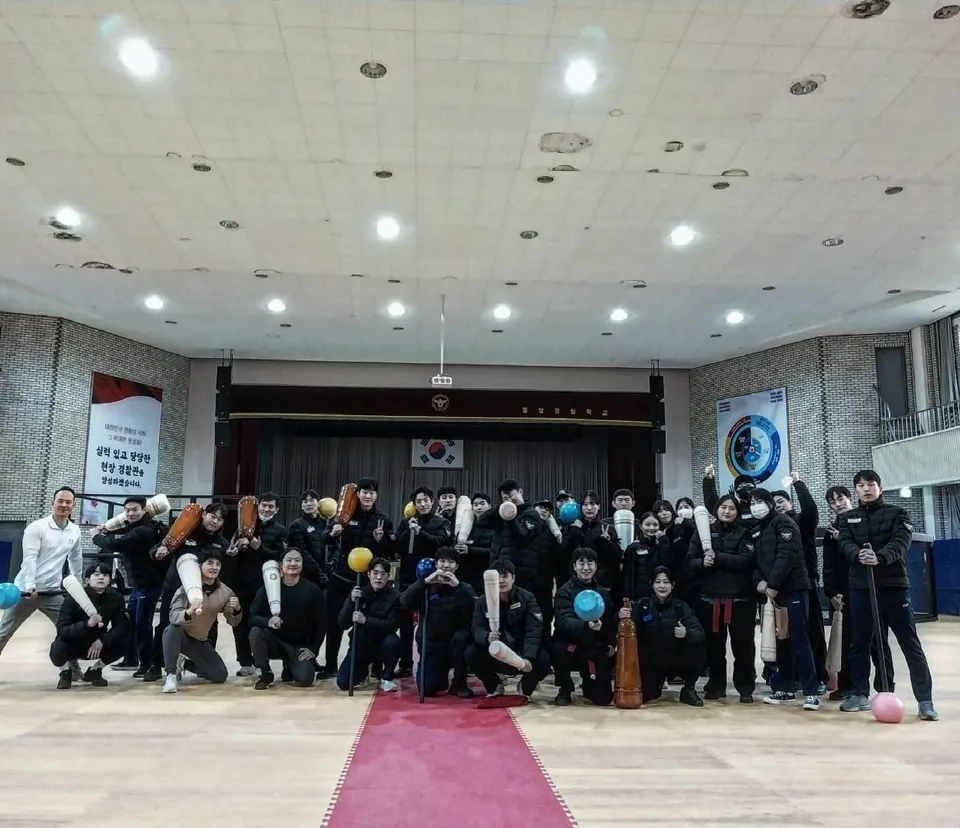 중앙경찰학교 교육생 중 스트레스 대응훈련 과목 수강생들 대상으로 고대운동 교육이 진행되었습니다