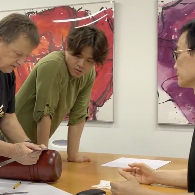 페르시안밀 제작 기술 개발 회의를 하다 — Paul Taras 선생님, 김주환 교수님