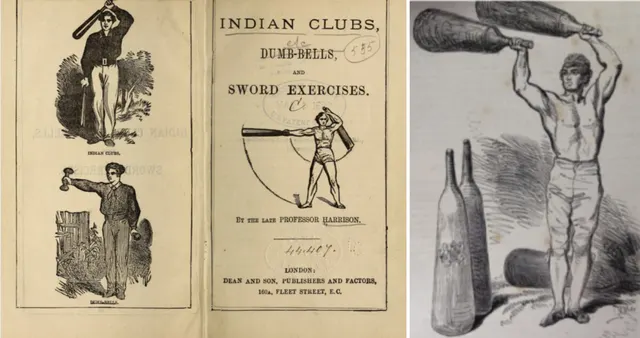 Harrison 교수의 Indian Clubs, Dumb-Bells, and Sword Exercises (1868)