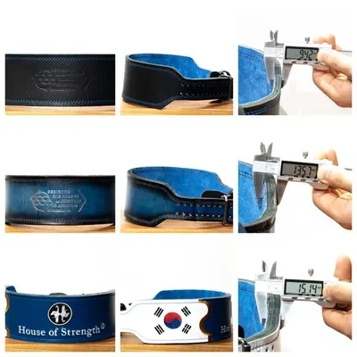 아르제니가 만든 케틀벨 스포츠 벨트 10mm, 13mm, 15mm 외형 및 두께 비교 사진