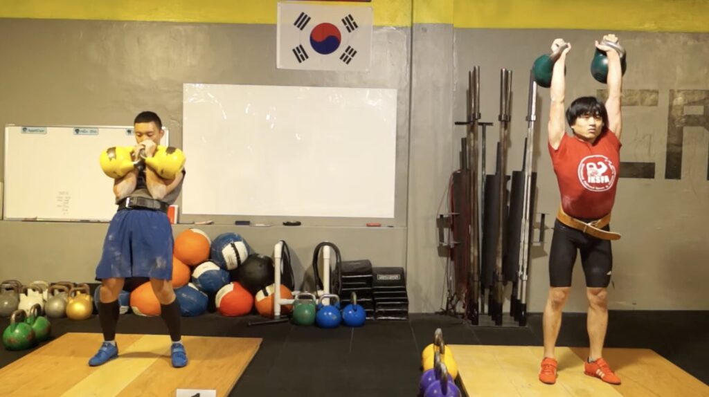 24kg 바이애슬론 저크 경기에도 출전했습니다.