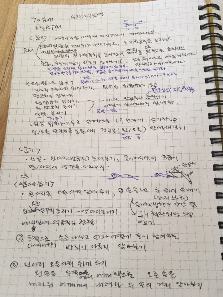 펠든크라이스 메소드 수련중 메모입니다